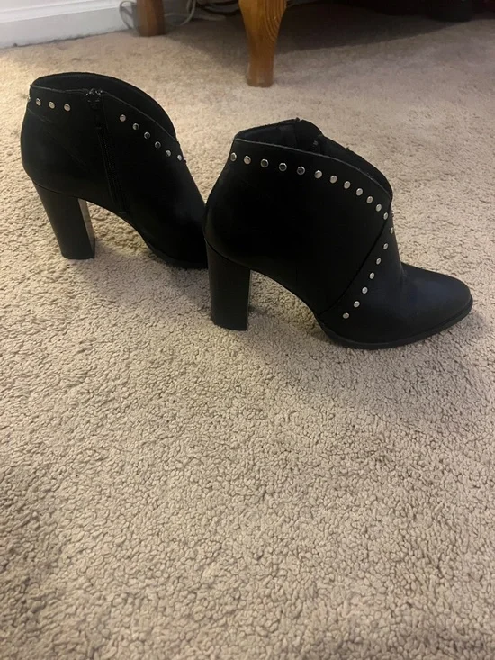 Black Studded Women's Ankle Booties - Brand Texto - Picture 2 of 6
